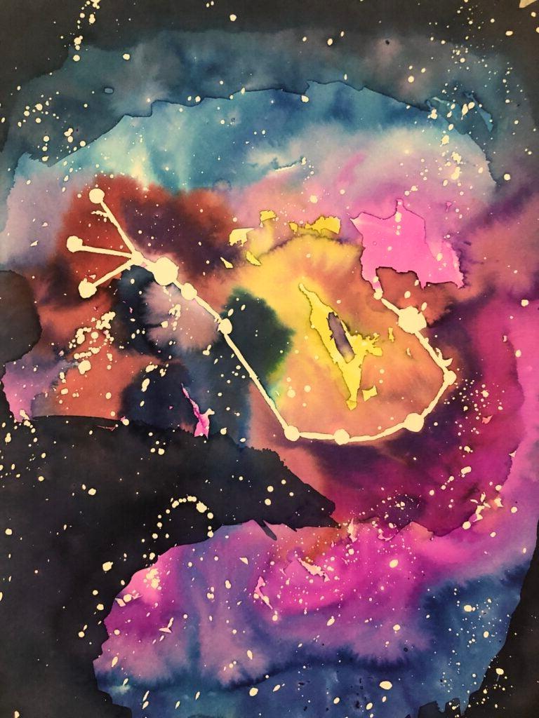Sara Tran, 10th Grade, "Watercolor Constellation"