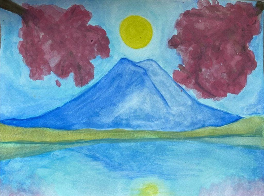 Ami Yabuki, 6th Grade, "Mount Fuji”,绘画